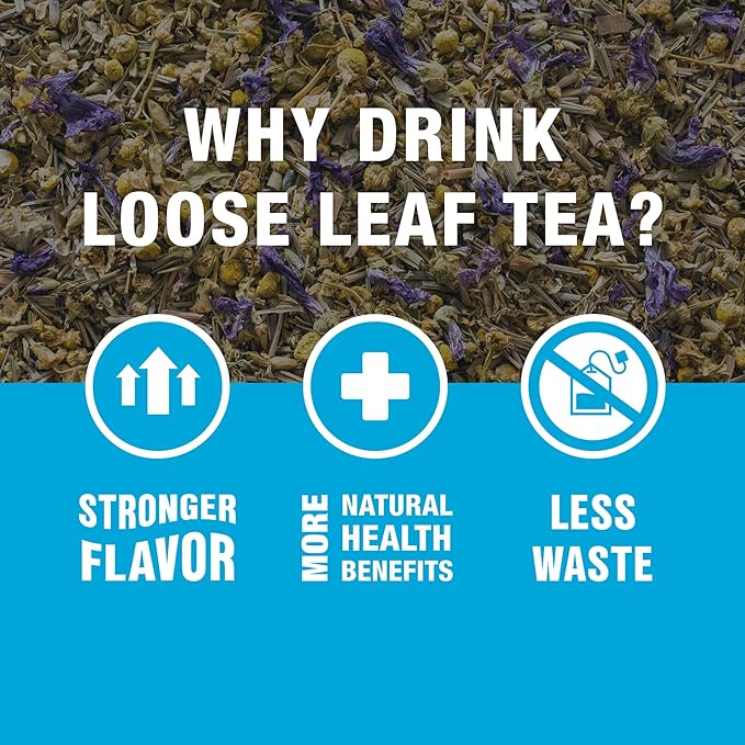 Tiesta Tea - Lavender Chamomile Herbal Tea, Loose Leaf, Calming Blend with Chamomile, Lavender, Lemongrass, Caffeine-Free Herbal, Great for Hot or Iced Brews, Refillable Tin, 50 Cups, 2 Ounce