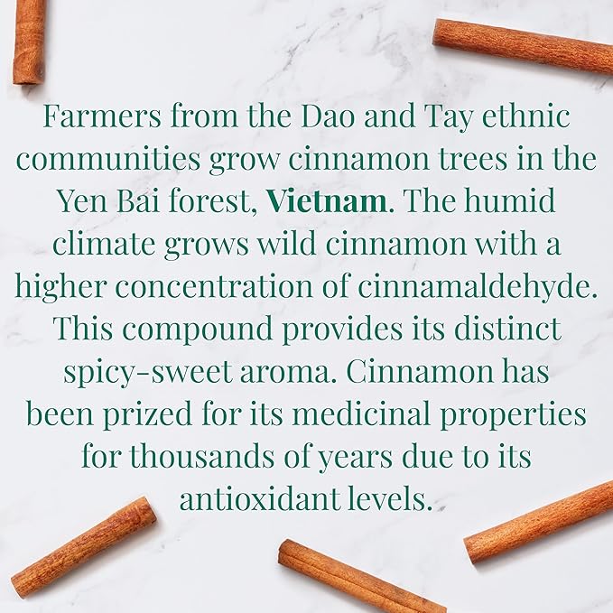 The Republic of Tea — Organic Vietnamese Cinnamon SuperHerb Tea Tin, 36 Herbal Tea Bags, Naturally Caffeine-Free Herbs of Origin