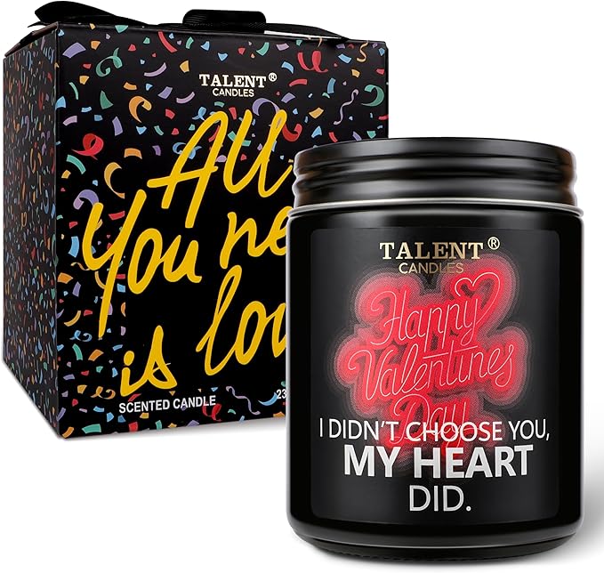 Anniversary Candle Gifts | Natural Soy Candle for Men Women Birthday | Ideal Gift for Christmas Valentine's Day | Sweet Peach & Rose Scented Candles