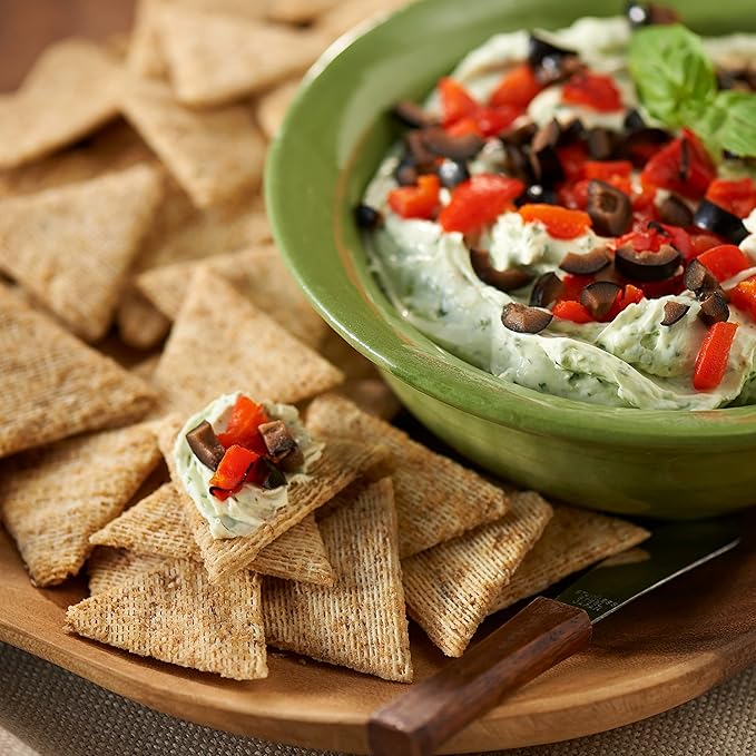 Triscuit Organic Original Whole Grain Wheat Crackers, Organic Crackers, Vegan Snacks, Bulk Lunch Snacks, 6 - 6.5 oz Boxes