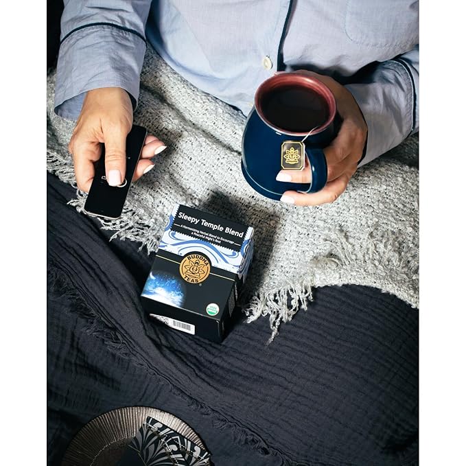 Buddha Teas - Sleepy Temple Blend - Organic Herbal Tea - For Health & Wellbeing - Blend of Herbs & Flowers - Clean Ingredients - Caffeine Free - OU Kosher & Organic - Non-GMO - 18 Bleach-Free Tea Bags