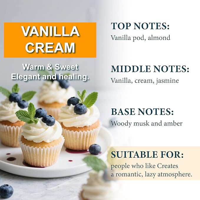 Hanging Car Air Freshener (Pack of 3) : Luxury Car Perfume for Women Men | Cute & Reusable Bottle with 45+ Days Long-Lasting Fragrance Oil Diffuser, Vanilla Cream