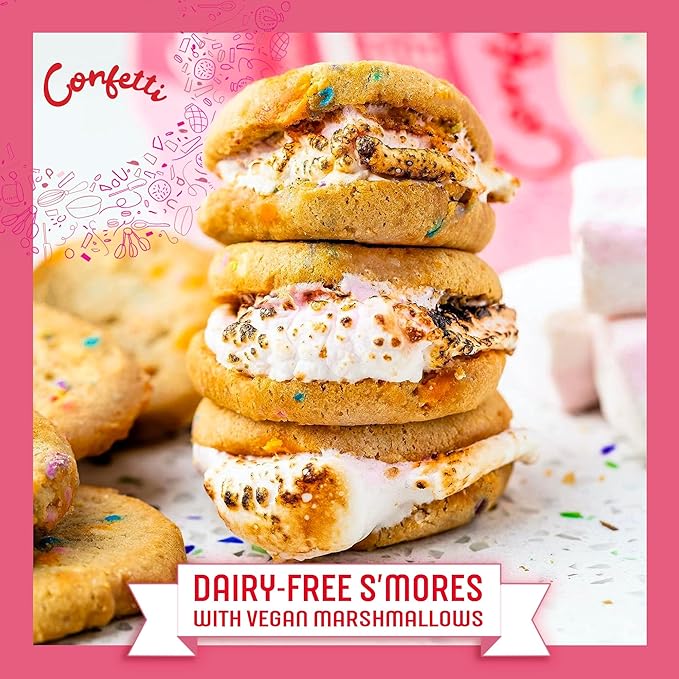 Cybele’s Free To Eat Gluten-Free & Vegan Cookies - Plant-Based, Dairy, Soy, & Nut Free - Soft-Baked School Safe Snack For Kids & Adults - 12 Cookies Per 6 oz Box (Confetti, Pack of 1)