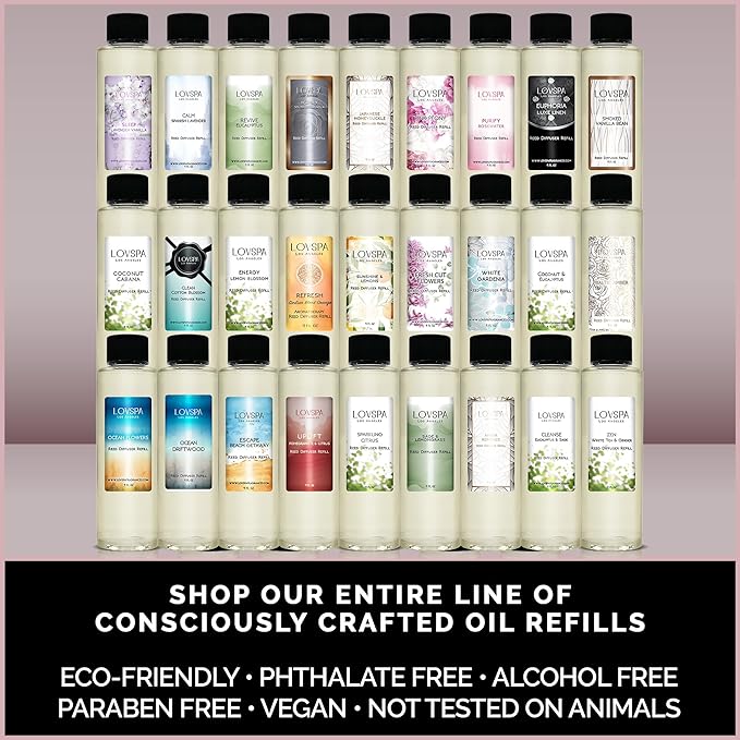 LOVSPA Joy Winterberry Spruce Diffuser Oil - Holiday Essential Oils for Diffuser Refill & Air Freshener Room Spray - Long-Lasting & Natural Home Fragrance, Scented Oil for Diffusers, USA Made, 4oz