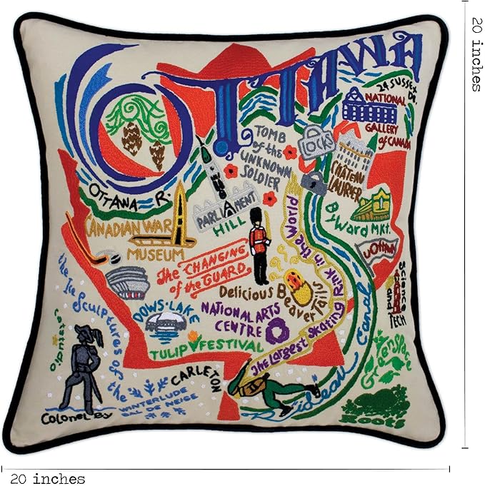 Catstudio Ottawa Embroidered Decorative Throw Pillow
