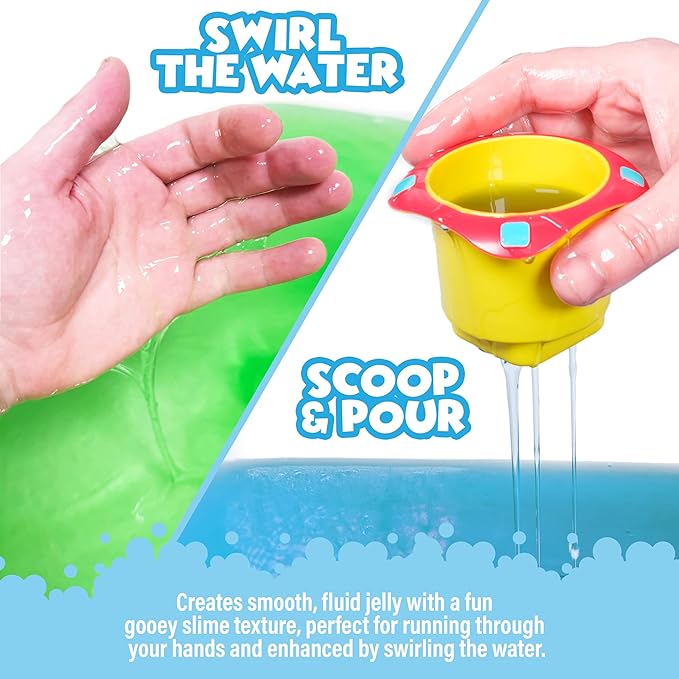 Tub Works® Jelly Bath Slime Bombs, 6 Pack | Bath Bombs for Kids That Turn Bath Water Into Colorful Jelly Slime | Nontoxic | Unique Kids Bath Bombs with Surprise Slime Texture | Sensory Fun Bath Toys