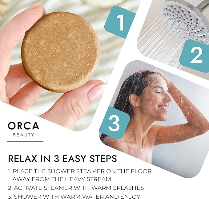 Shower Steamers Aromatherapy - Relaxation Gifts for Women, Shower Bombs, Unique Spa Gifts Shower Tablets, Stocking Stuffers for Women & Men (Energizing Scent 8PC)
