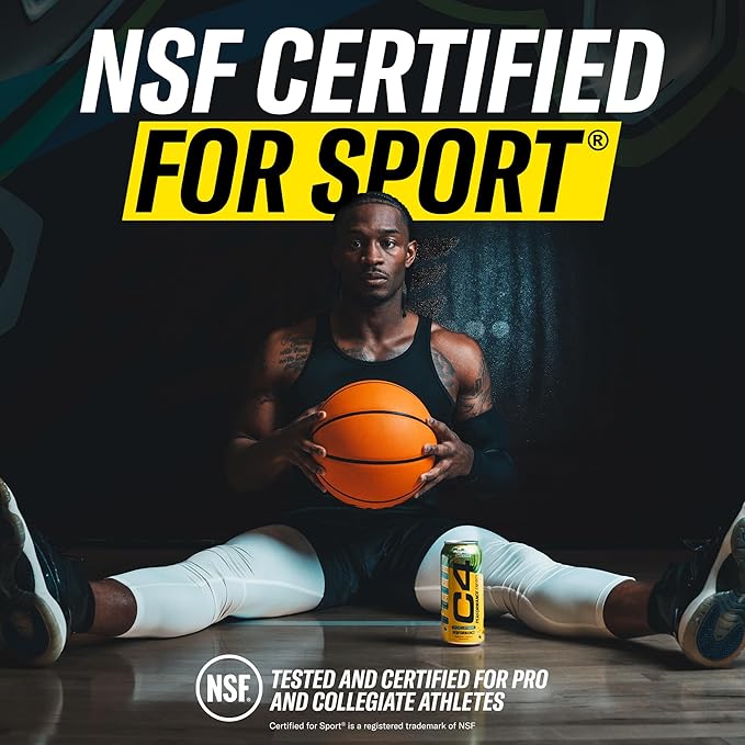 C4 Energy Drink 12oz (Pack of 12) - Strawberry Watermelon Ice - Sugar Free Pre Workout Performance Drink with No Artificial Colors or Dyes