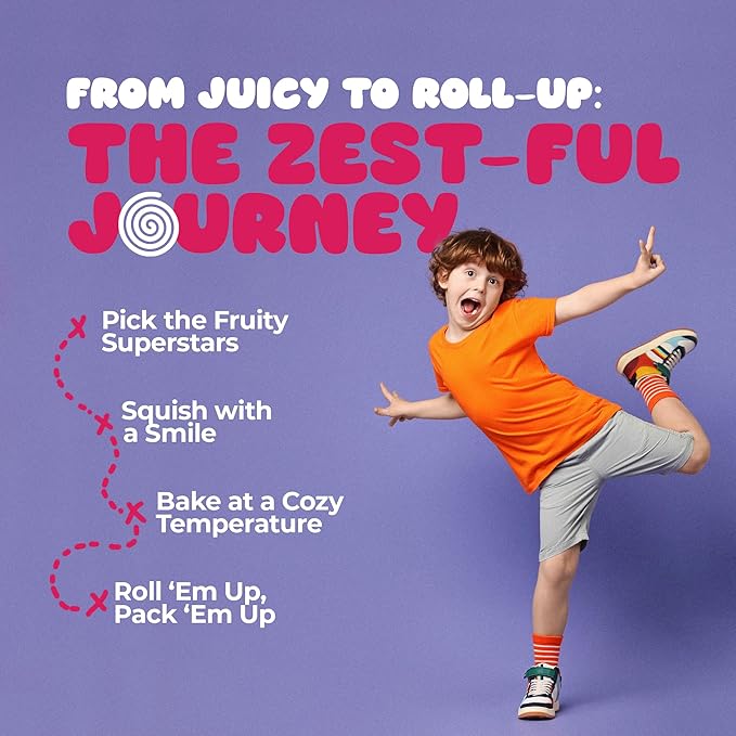 Fruit Rolls by Zest Delites, 100% Natural Healthy Fruit Snacks Bulk for Kids & Adults, Made from Real Strawberry Leather, Vegan, School Lunch Snack, A Twist on Strawberry Strips, 25 Packs