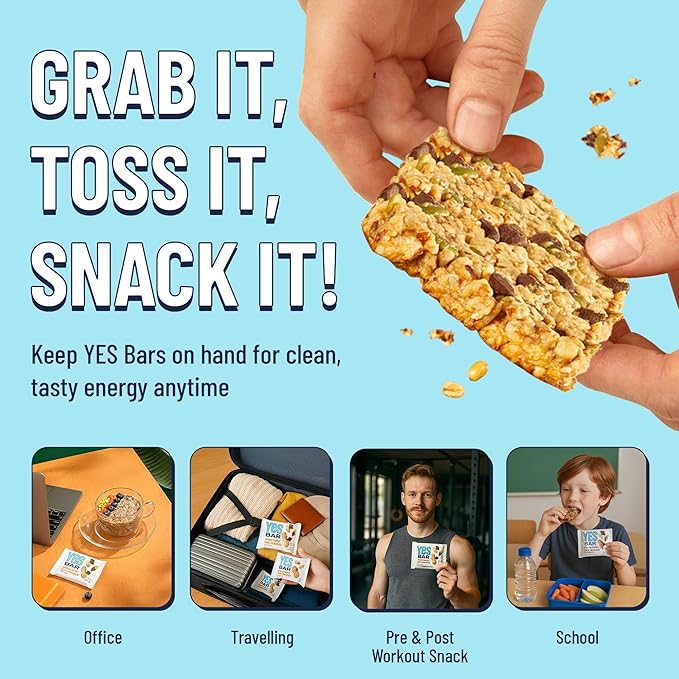 The YES Bar – Six Flavor Variety Pack – Plant Based Protein, Decadent Snack Bar – Vegan, Paleo, Gluten Free, Dairy Free, Low Sugar, Healthy Snack, Breakfast, Low Carb, Keto Friendly (Pack of 6)