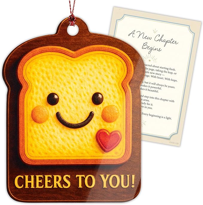 New Beginning Ornament – Fresh Start Gift | Graduation Ornament + Encouragement Keepsake – Celebration Ornament 2025 – Suncatcher Effect Window Hanging – Cheers 528