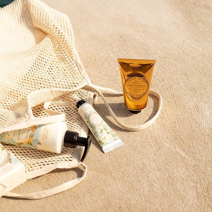 Panier des Sens - Small Hand Cream for Dry Cracked Hands โ Sea Samphire Mini Hand Lotion for Dry Skin - With Shea Butter and Olive Oil - Hand Care 97% Natural Ingredients - Travel Size 1 floz