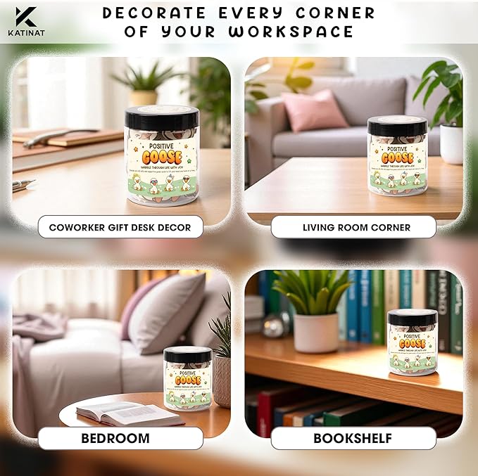 Positive Goose Jar, 60 Silly Goose Affirmation Cards, Teen Girl Gifts Treny Stuff, Birthday Gifts for Teenage Girls, Daughter, Stocking Stuffers for Teen Girls