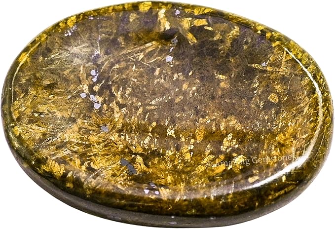 Amazing Gemstone Bronzite Worry Stone Crystals and Healing Stones - Stress Relief Gifts - Piedra Crystal Fidget for Meditation, Relaxation - Unique Stocking Stuffers and Birthday Gift