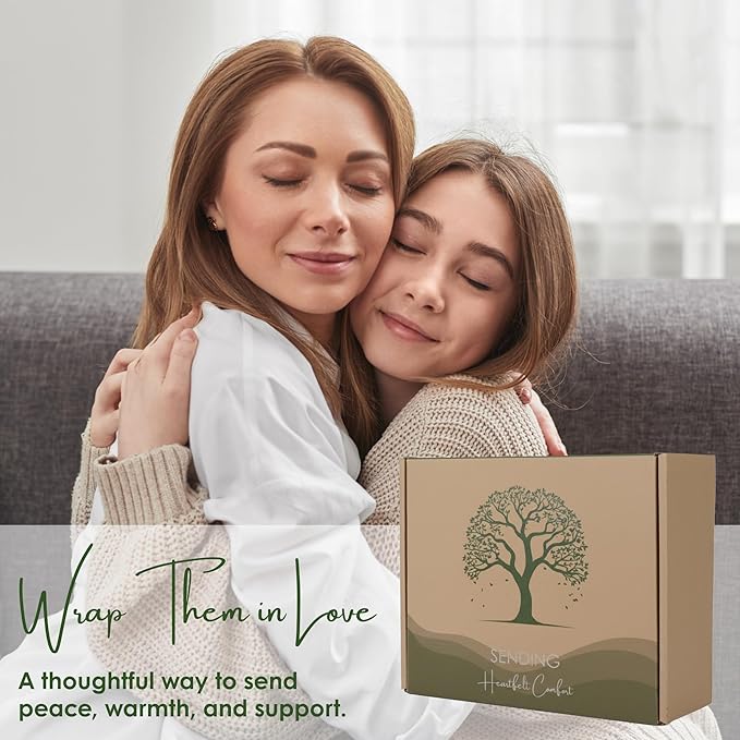 Sympathy Gift Baskets for Women – 8 Thoughtful & Cozy Items (Blanket, Candle, Mug, Socks & More) – Sympathy Gifts for Loss of Loved One, Bereavement, Get Well, or Self Care Gifts for Women