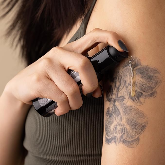 Ora's Amazing Herbal Unscented Tattoo Oil, Fragrance Free Moisturizer For Tattoos, Heal New & Brighten Old, Soothe Itch, Moisturize, Men Women, Natural Tattoo Aftercare, (2 oz)