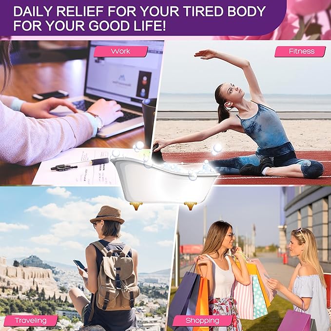 3 Pack Kit Bath Salts for Soaking Himalayan Pink Salt Rose Pink Scent Epsom Salt Bubble Bath for Women Christmas Gift with Dead Sea Salt Moisturizing Skin Tea Tree Oil Natural Soaking spa