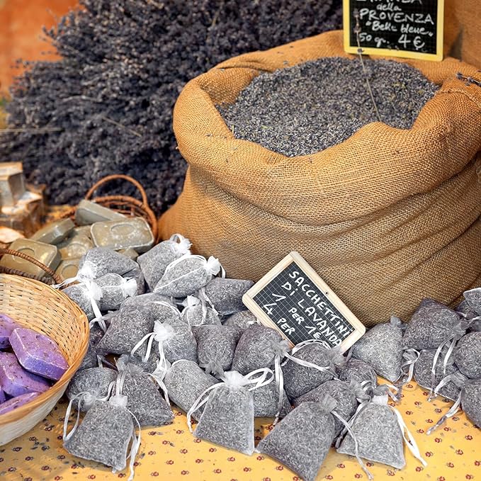 100 Pcs Organza Gift Bags Beige Small Jewelry Pouches Wedding Jewelry Bag 2x3 Inch Favour bags Lavender Bag for Wedding Birthday Party Christmas Candy Mesh Bags