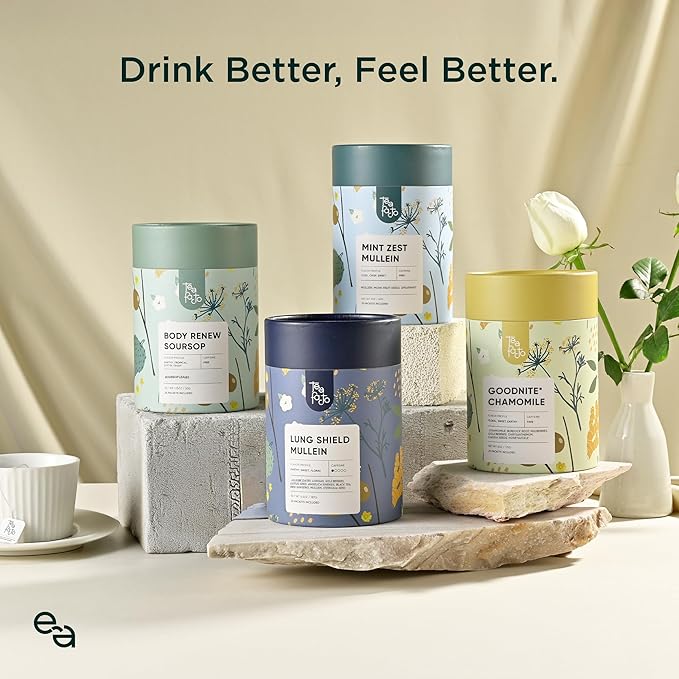 Tea Facto Goodnite* Chamomile Tea Bags with Chrysanthemum Tea for Soothing Comfort - 25 Bulk Pack Goodnight/Chamomile25