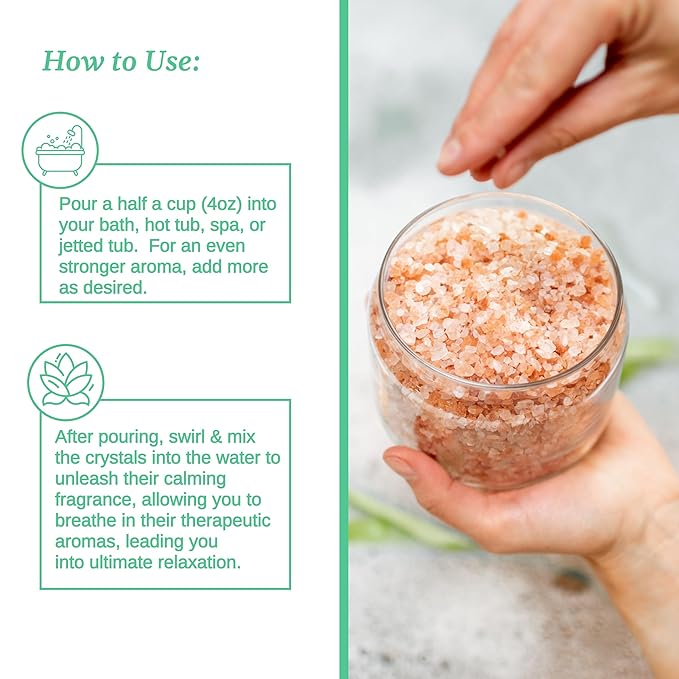 Relax Spa & Bath, Epsom Salt Aromatherapy Bath Salts, Epsom Salt Bath Soak, Dead Sea Salt for Soaking, Hot Tub Spa Aromatherapy, Bath Crystals with Vitamins & Minerals (Relief)