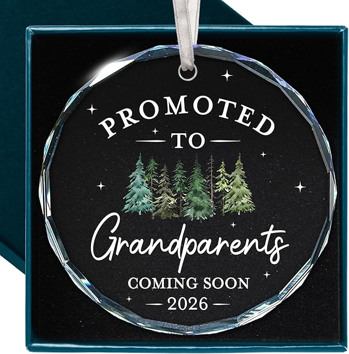 Pregnancy Announcement for Grandparents - Grandparents Baby Announcement Ornament, First Christmas as New Grandma, Elegant Gift for New Grandma, Promoted to Grandparent Celebration