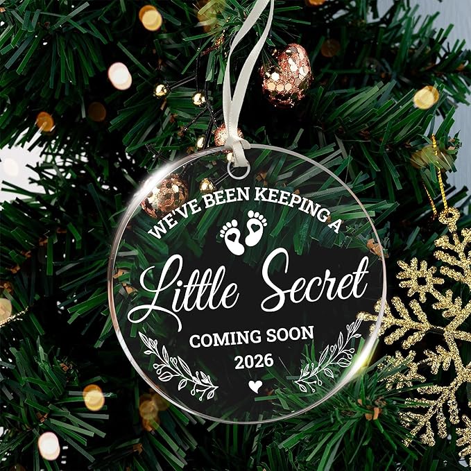 Pregnancy Gifts for Expecting Mom Dad - Pregnancy Announcement for Husband Wife Family - Baby Announcement Gifts, Pregnant Gift, Gender Reveal Gift - New Mom Dad, mom to Be, New Parents Ornament