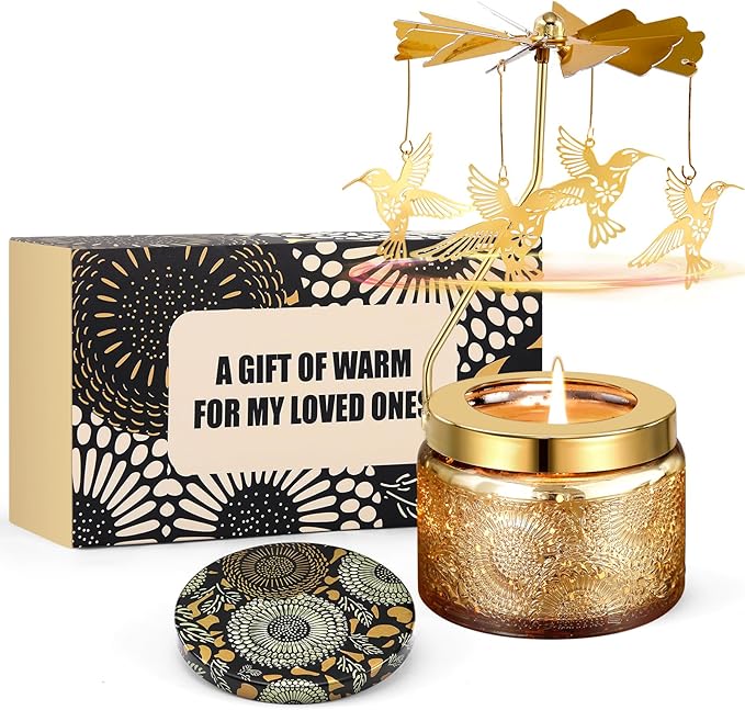 Spinning Aromatherapy Candle Hummingbird, Perfect for Yoga Sessions, Quiet Reading Corners or Meditation, Thoughtful Gift for Mother-in-Law, Teacher or Sister with