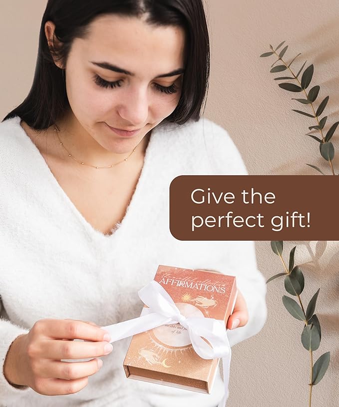 THE MINDFUL COLLECTIVE Positive Affirmation Cards for Women - 36 Daily Affirmations for Women. Motivational Mindfulness Cards, Inspirational Self Care Spiritual Gifts for Astrology, Zodiac