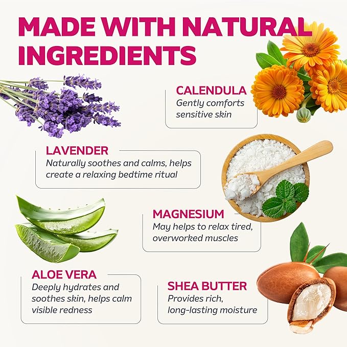 DOODLE HOG Magnesium Cream for Women Lavender Scent - Soothing Relief & Relaxation with Calendula, Aloe Vera, Shea Butter - Topical Magnesium Cream for Sleep - USA Made - (4 oz, Lavender)