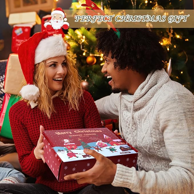 Christmas Scented Candles Gifts for Women, Soy Wax Candles with Essential Oils Aromatherapy Candles for Home Scented, Stress Relief, Bath,Yoga, Christmas Thanksgiving Gift, 6 PCS