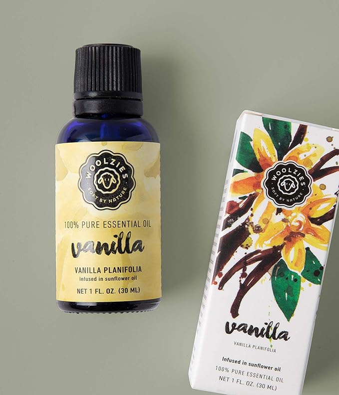 Woolzies Vanilla Essential Oil - Aromatherapy Oil for Diffuser, Home & Topical Use | 100% Pure Natural Blend of Vanilla Oil | Therapeutic Grade, Massage Oil | 1oz