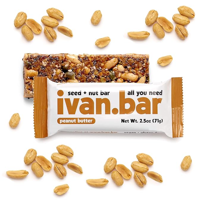 Protein Packed Energy Snack Bar | Provides Healthy Energy | Vegan, All Natural Ingredients | Soy, Dairy & Gluten Free (2.5 Ounce (Pack of 16 Bars), Peanut Butter)