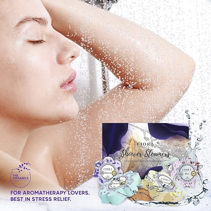 Shower Bombs Aromatherapy - Shower Steamers Vapor Tablets with Natural Essential Oils. Spa Shower, Shower Bath Bombs, Shower Melts for Women, Selfcare Gift for her, Birthday Gift for Women