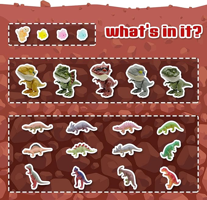 Bath Bombs for Kids with Surprise Inside, 16 Pack Kids Bath Bombs Gift Set for Easter Basket Stuffers, Dino Egg Bath Bomb Kit with 5pcs Dinosaur Bath Toy for Boys Girls Birthday,Christmas