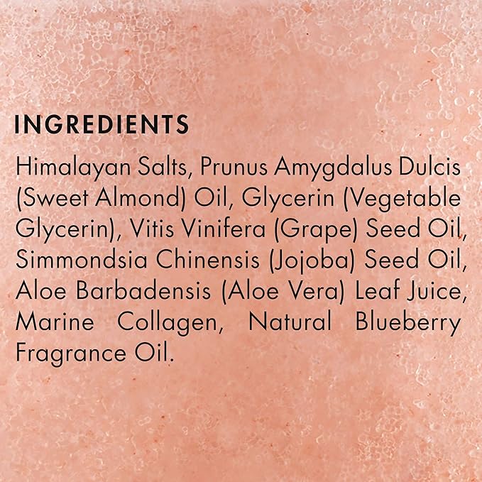 MAJESTIC PURE Himalayan Pink Salt Body Scrub with Collagen and Sweet Almond Oil | Exfoliating Scrub for Skin Care, Stretch Marks, Acne, Cellulite | 10 oz