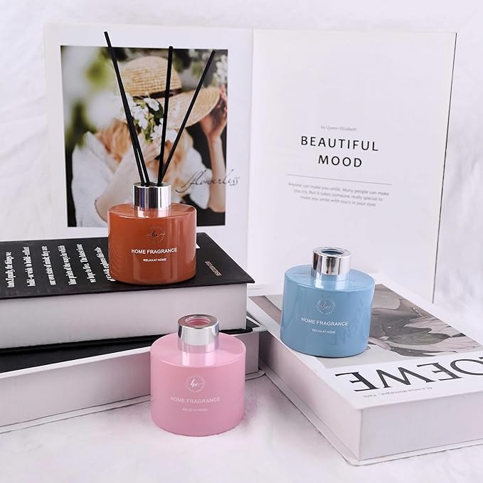 Reed Diffuser Set β 3.38 fl oz (120ml) | Premium Clean Oil Scent Diffuser with Blue Gardenia Fragrance | Elegant Home DΓ©cor for Living Spaces, Holidays, Weddings & Hotel Collection.