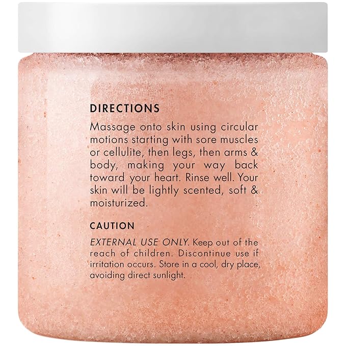 Majestic Pure Himalayan Salt Body Scrub with Lychee Oil, Exfoliating Salt Scrub to Exfoliate & Moisturize Skin, Deep Cleansing - 10 oz (Pack of 2)