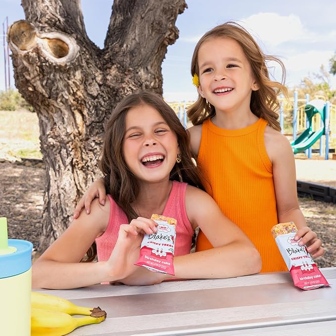 Blake’s Seed Based Crispy Treats – Birthday Cake (24 Count), Nut Free, Gluten Free, Dairy Free & Vegan, Healthy Snacks for Kids or Adults, School Safe, Low Calorie Soy Free Snack