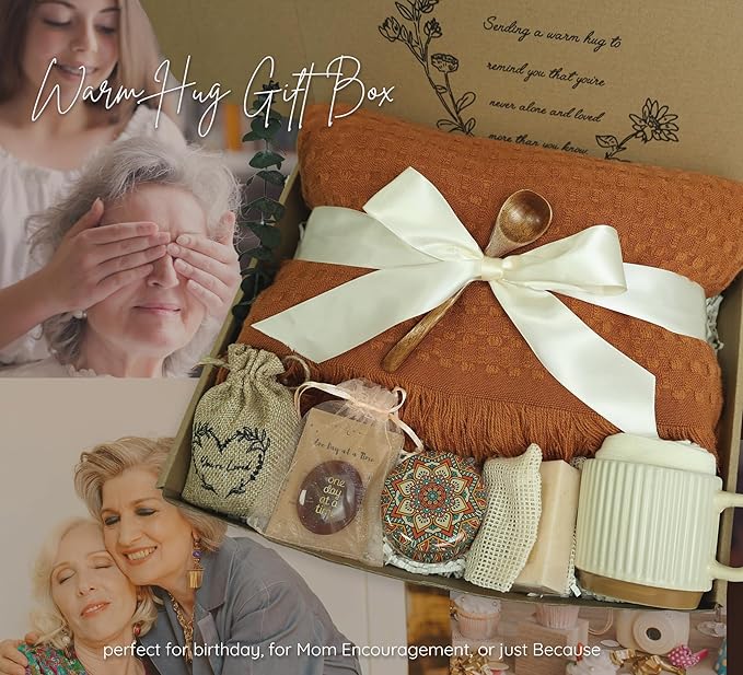 Get Well Soon Gift Baskets for Women - Caramel Color Scheme Self Care - After Surgery, Sympathy Gifts for Loss of Loved One, Thinking of You/Grief/Bereavement/Miscarriage Gifts for Women(Caramel)