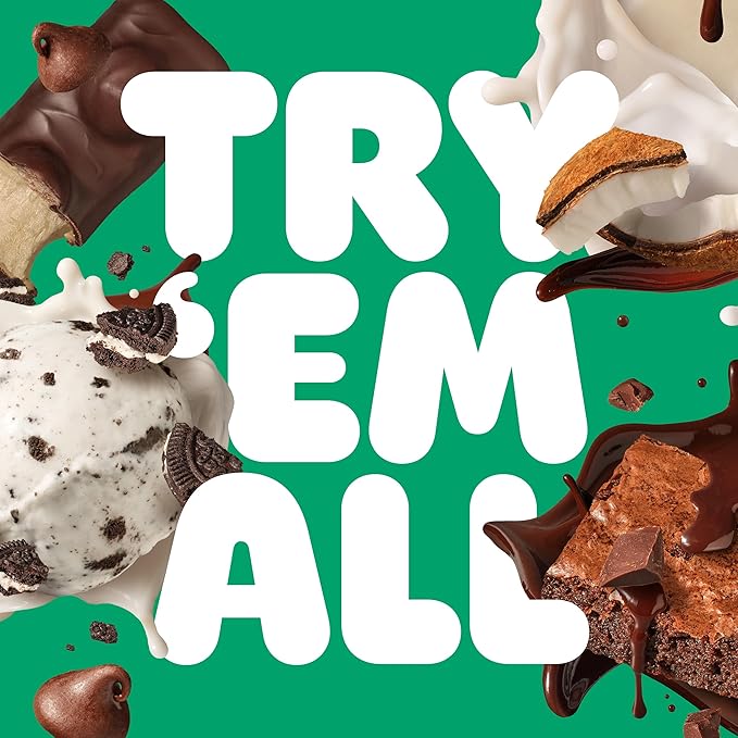 Built Bar, Puff Protein Bars, Mint Chip Puff, 17g Protein Snacks, On-The-Go Bars, Only 140 Calories, 6g Sugar, Collagen, Gluten Free, 12 Count