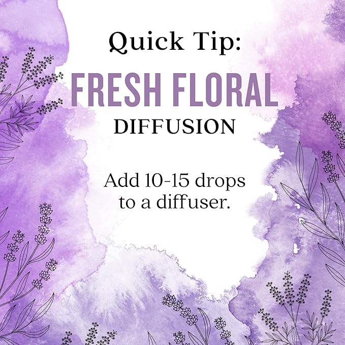 Aura Cacia Fresh Floral Essential Oil Blend, Boxed 0.25 fl. oz. - Light Aroma, No Synthetic Fragrances