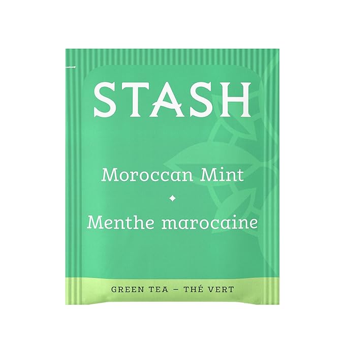 Stash Tea Moroccan Mint Green Tea, Box of 100 Tea Bags (Packaging May Vary)