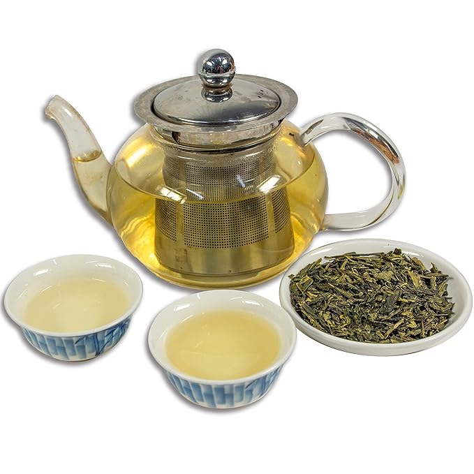 TIAN HU SHAN Sencha Green Tea Loose Leaf, Japanese green tea, 4 Ounce (Pack of 1)