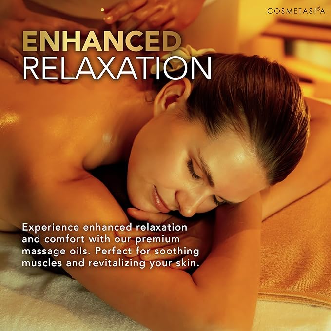 Cosmetasa Body Massage Oil Therapy Kit – Arnica & Lavender Oil for Relaxation and Sore Muscles – Includes Anti-Cellulite Oil, Roller Ball & Mitt for Firming Skin – Spa Gift Set for Women & Men
