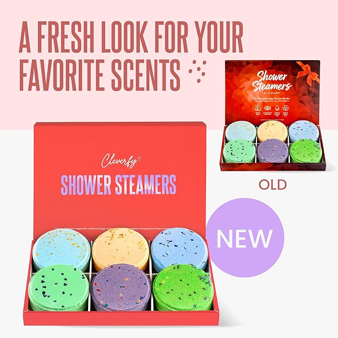 Cleverfy Shower Steamers Aromatherapy – Stocking Stuffers for Women, Teens and Wife – Christmas Gifts for Women and Teen Girls – White Elephant Gifts for Adults – 6 Tablets