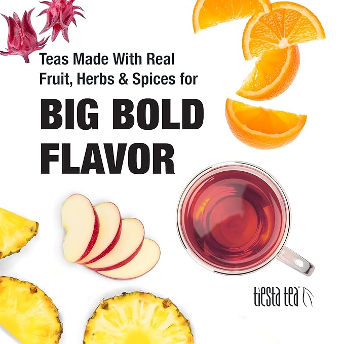 Tiesta Tea - Citrus Sunburst, Loose Leaf, Tropical Citrus Herbal Tea, Premium Non-Caffeinated Fruit Blend, Make Hot or Iced, Brews Up to 25 Cups, 2.1 Ounce Resealable Pouch