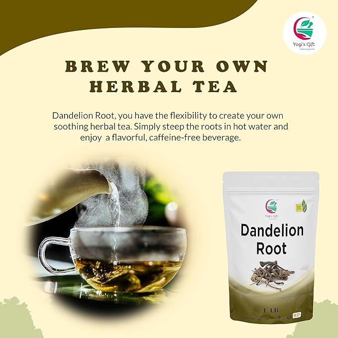 Dandelion Root 1 LB | Raw and Whole root | by Yogi's Gift®