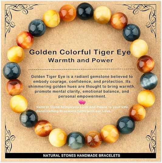 AD Beads 4mm6mm8mm10mm Handmade Bracelet - Natural Gemstone for Peace and Tranquility - Meditation, Yoga, Healing and Energy Gift for Unisex