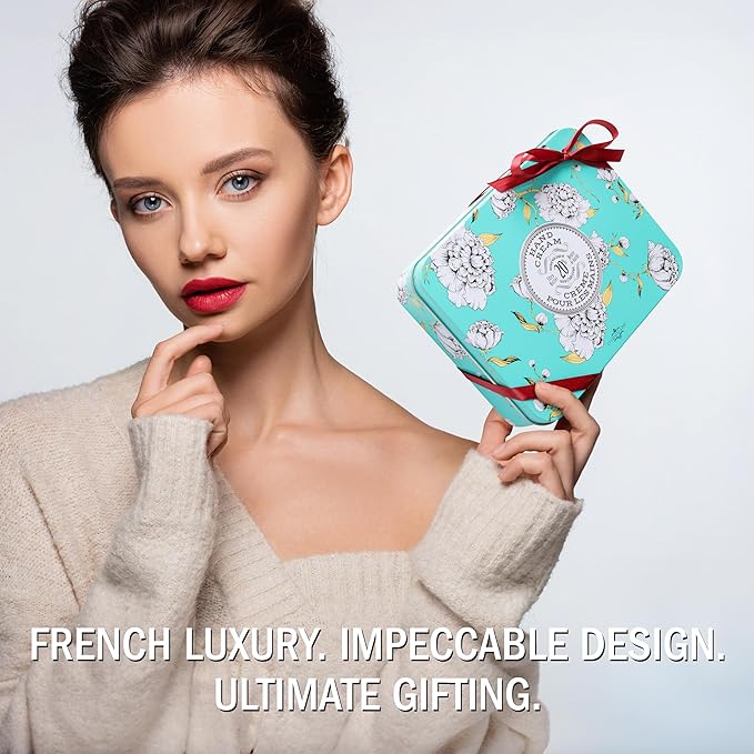 La Chatelaine Hand Cream Trio Tin Gift Set, Natural Hand Lotion, Made in France with 20% Organic Shea Butter, Moisturizing (Gardenia, White Grapefruit, Citrus Fizz) 3 x 1 fl.