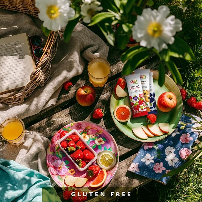 Mate Fruit Bars Variety Pack (40 Pack) - 100% Natural Real Fruit Snacks for Adults and Kids, Healthy Snacks, Fruit Leather. Gluten-Free, Vegan, No Added Sugar, No Preservatives and No Colorant